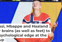 Norway’s Erling Haaland celebrates scoring his side’s opening goal during the World Cup group match against Iraq on June 16, 2026. (AP Photo/Martin Meissner) AP Photo/Martin Meissner